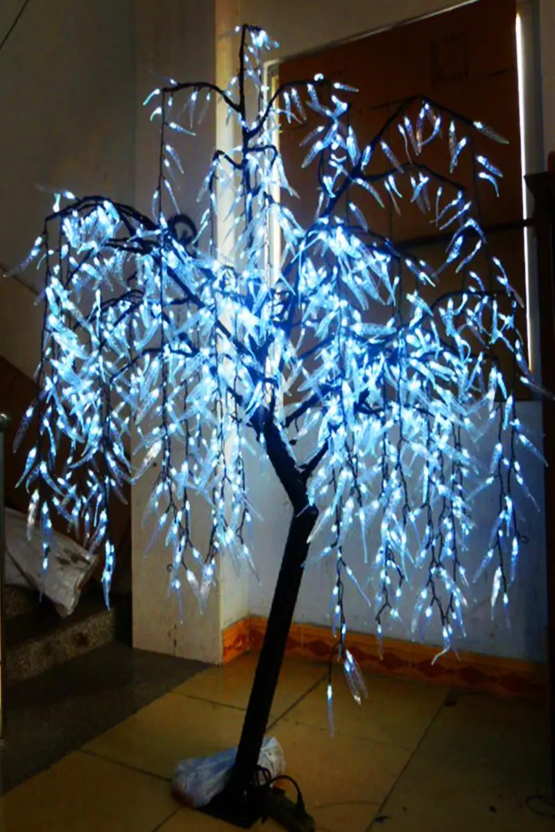 

Free ship 945pcs LED 6ft 1.8M Height LED Willow Weeping Tree Home Garden Outdoor White holiday party new year christmas decor