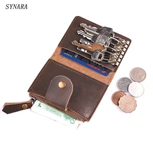 Новое поступление, мужская сумка из натуральной коровьей кожи для ключей, кошельки для автомобильных ключей, модные женские держатели для ключниц