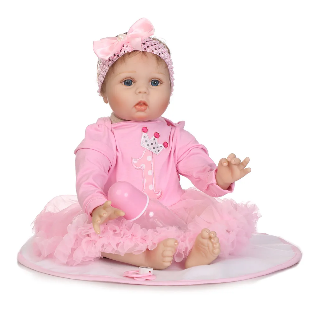 

55 CM Dolls Reborn soft Silicone Baby Dolls For Sale Lifelike Dolls For Girls Handmade Doll Baby Real Kids Playmate Gifts