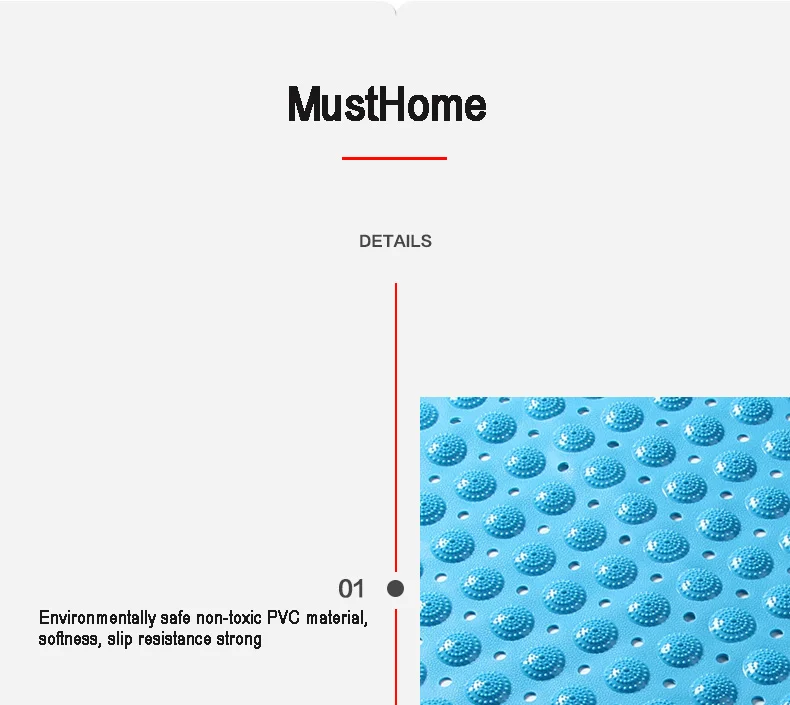 49 см х 49 см мини квадратный коврик для Ванной Душа нескользящий ножной Массажный Коврик для ванны пвх