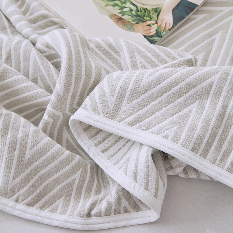 Хлопок, летние одеяла для кровати, японский стиль, розовый хаки, стеганое одеяло, односпальная двуспальная кровать, одеяло, роскошные вязаные одеяла