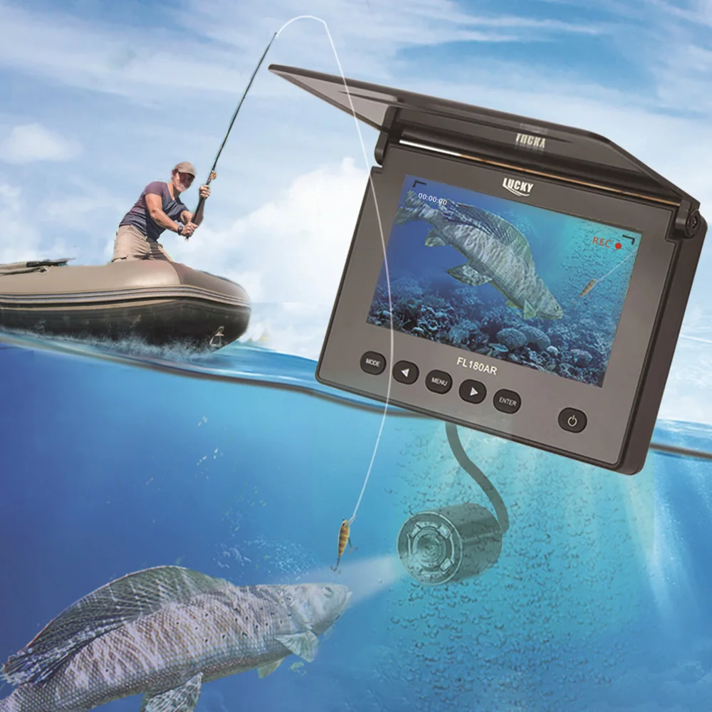 

LUCKY FL180AR 1000TVL Portable Underwater Fishing Camera with 20m Cable 4.3 inch LCD 4000mAh Battery Lightweight Fish Finder