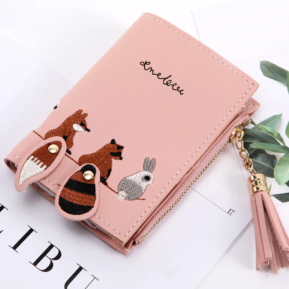

Purse Wallet Card Holders Handbag Package Zipper Short Wallet Card Wallet Coin Purses And Holders Coin Purse Women #MCB