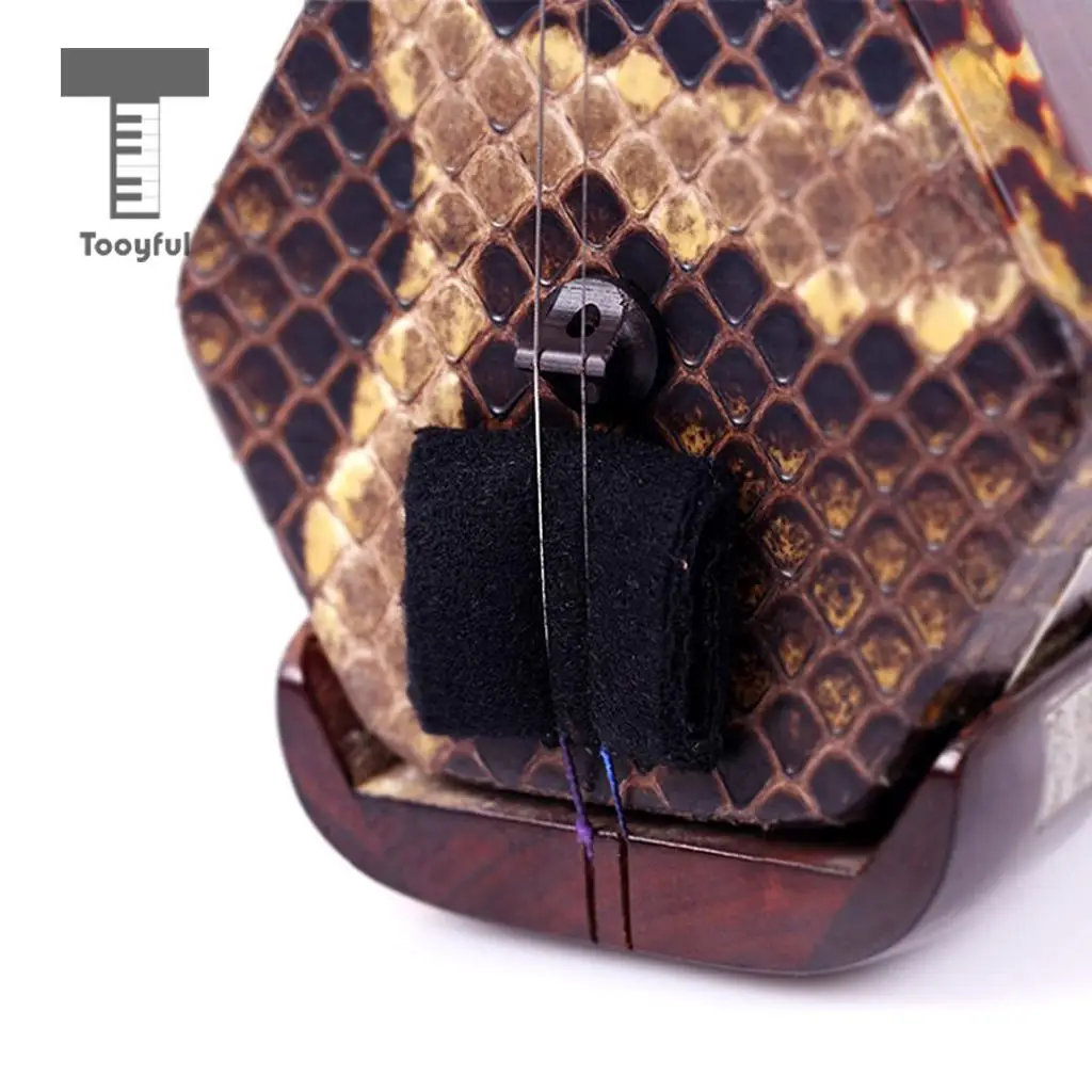 Tooyful Pack of 2 Wool Erhu Silencer Pads Silencing Mats Muffler Erhu Practice Parts Black