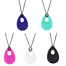 Silicone Baby Teether Drop Ring Teething Toddler Kids Necklace Molars Tooth Baby Dental Care Toothbrush Training Infant Chew Toy