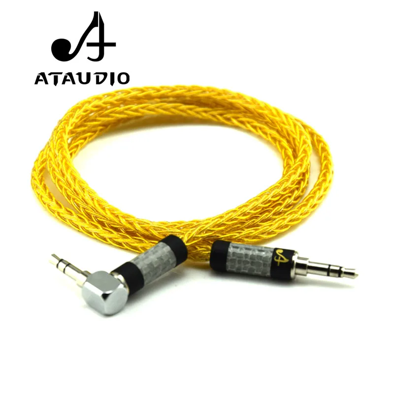 US $57.60 ATAUDIO Hifi 35mm Gold Cable High Quality 35mm Jack Male To Male Aux Cable