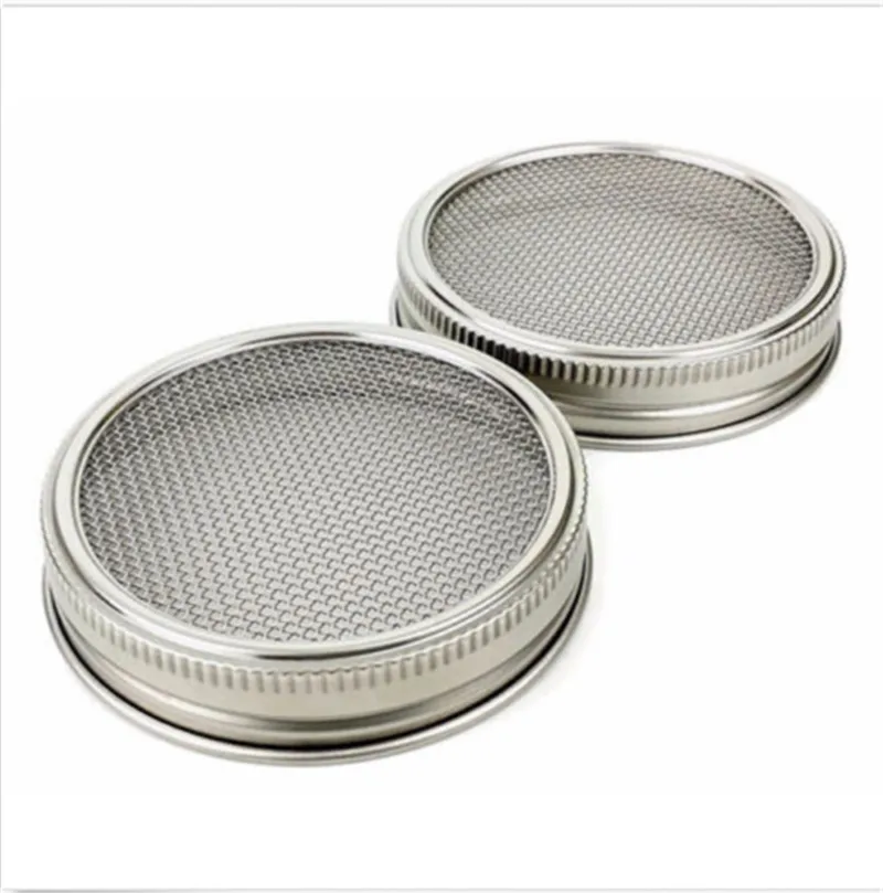 20inch Silver Stainless Steel Strainer Filter Net Cover Sprouting Lids