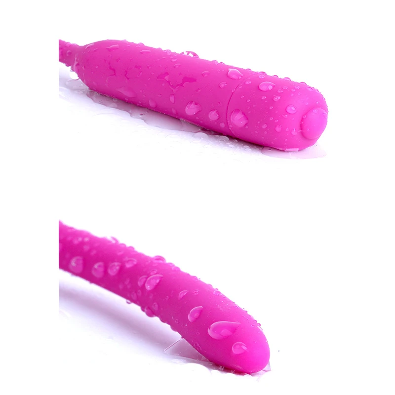 Vibrador uretral vibrador de pene vibratorio de 10 Frecuencia de silicona uretral sonido de caballo catéter dilatador sexual de juguete