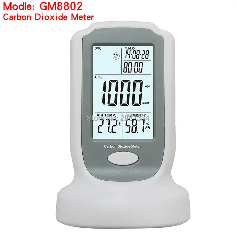 

2017 hot sale GM8802 Handheld Carbon Dioxide Detector CO2 Monitor Temperature Humidity Tool