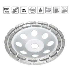 180 мм 7 "абразивные инструменты Алмазный 2 ряда сегмент шлифовальный для шлифовального колеса шлифовальный диск шлифовальная чашка 22 мм