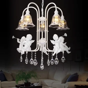 

Nordic minimalist angel restaurant chandelier post modern creative crystal angel bedroom children resin chandelier LM5081524py