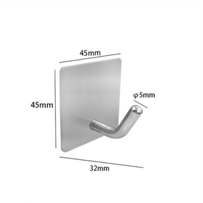 1 шт. 304 Крючки из нержавеющей стали, вешалка, самоклеющийся крючок для халата и полотенца для ванной комнаты, гостиной, кухни, настенная стойка для ключей - Цвет: A Type Oblique