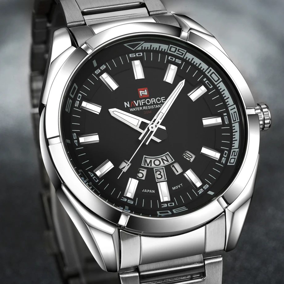 Fashion Top Brand Men s Military Dress Silver Quartz Steel Watches Casual Waterproof Clock Wristwatch Relogio