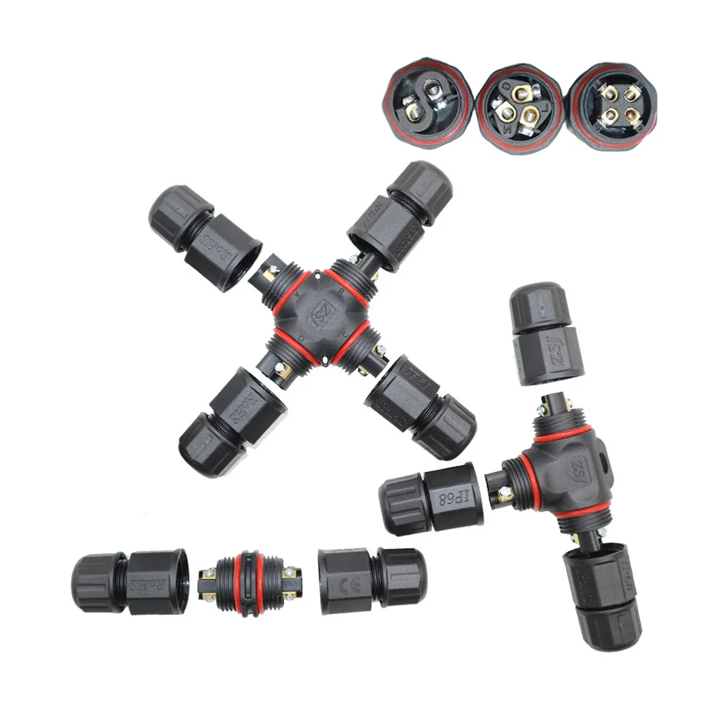 

IP68 Waterproof Connector 2 3 4 5 Pin Electrical Terminal Wire Adapter Connector Screw and Soldering Pin connector for LED Light