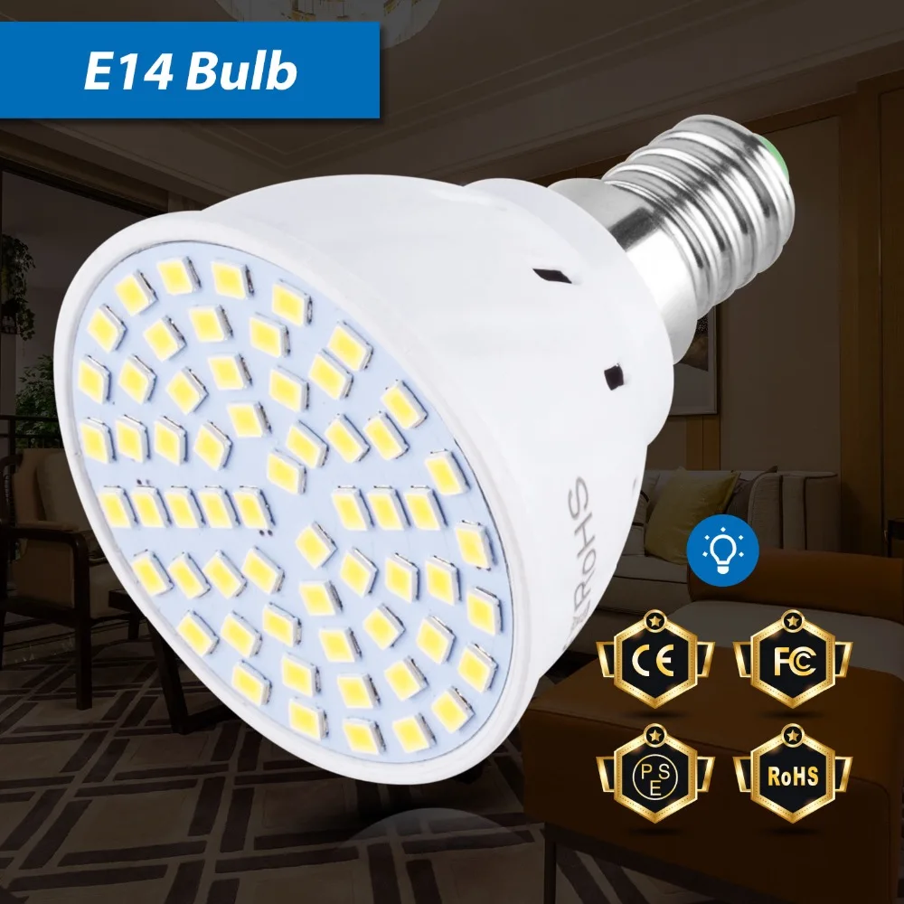 Chandelier LED Bulb MR16 Spotlight Bulbs GU10 Led Lamp 48 60 80leds E14