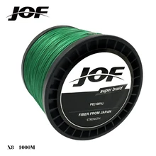 1000m 8 strands Green Yellow Gray PE Braided Fishing Line Multifilament Fishing Rope Tackle 15 20