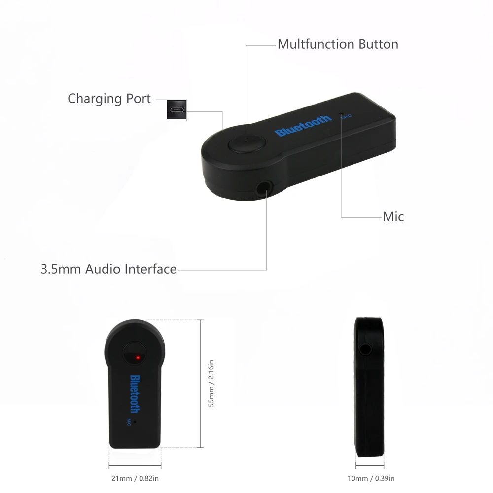 Автомобильные аксессуары, музыкальный bluetooth-приемник, беспроводной авто AUX аудио адаптер с микрофоном, беспроводной для Ford Passat BMW Toyato