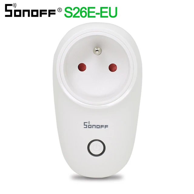 1/2/3/4 шт. Sonoff S26 ЕС Базовая умная розетка Wi-Fi Беспроводной Plug умный дом переключатель Мощность розетки работать с Alexa и Google Assistant - Комплект: S26E-EU 1pcs