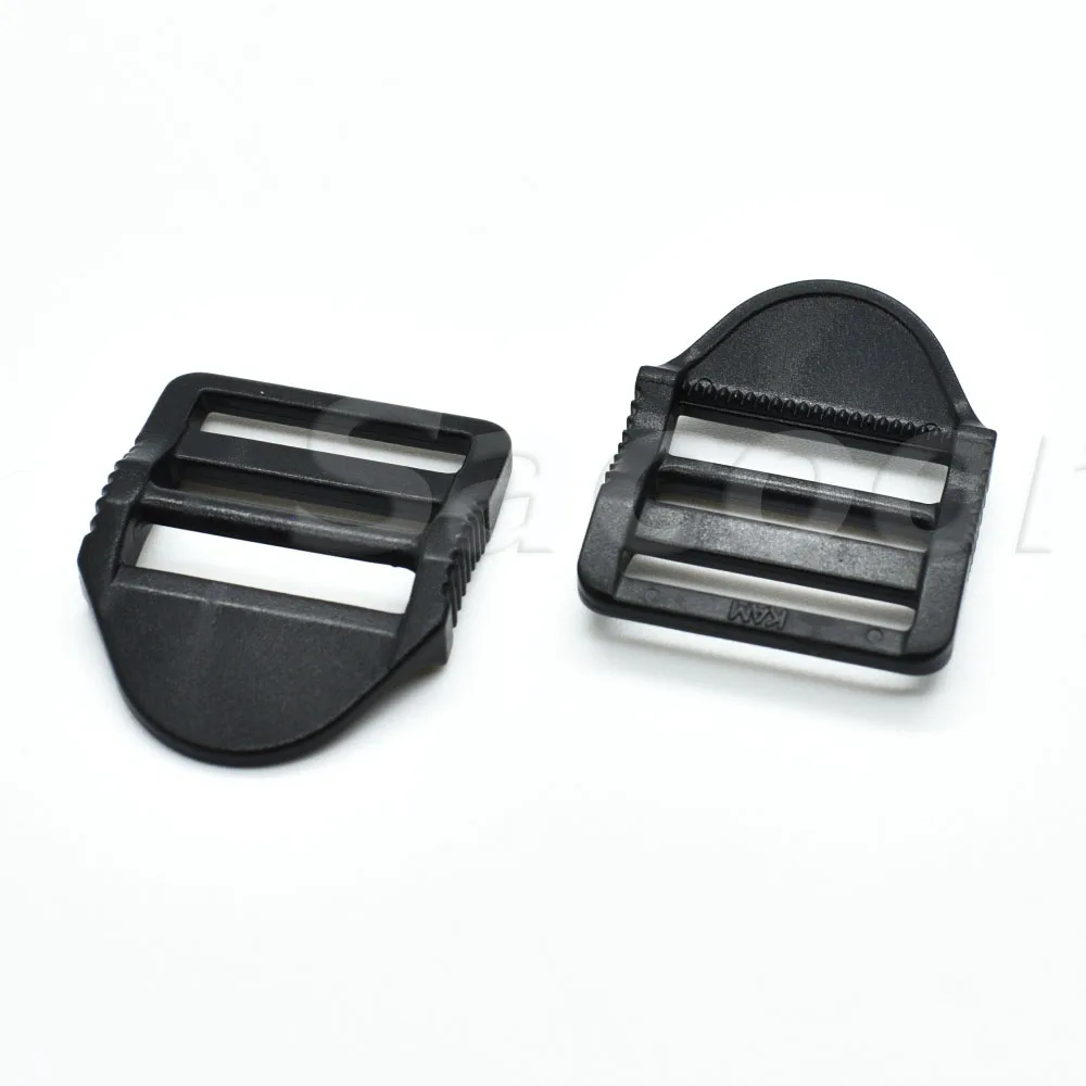 1pcs/pack Ladder Lock Slider Plastic Buckles Backpack Straps Webbin 20mm 26mm 31mm 38mm Black