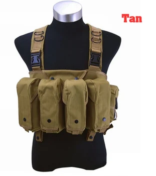 

Free shipping Airsoft Nylon Combat Tactical Pouch Vest Tan CS Party Supplies