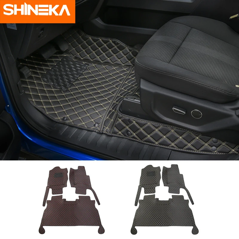 SHINEKA коврики и ковры для Ford F150 2015 автомобильные интерьерные кожаные Коврики ног