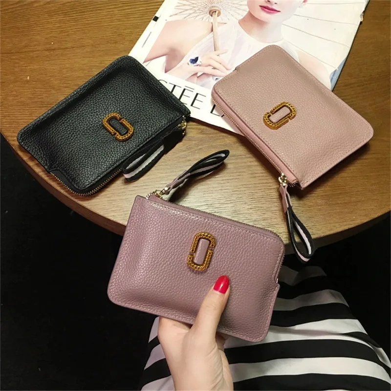 

Fashion Genuine leather Purse Women Wallets Printing Hand Card Bags Ladies Coin purse Wallet