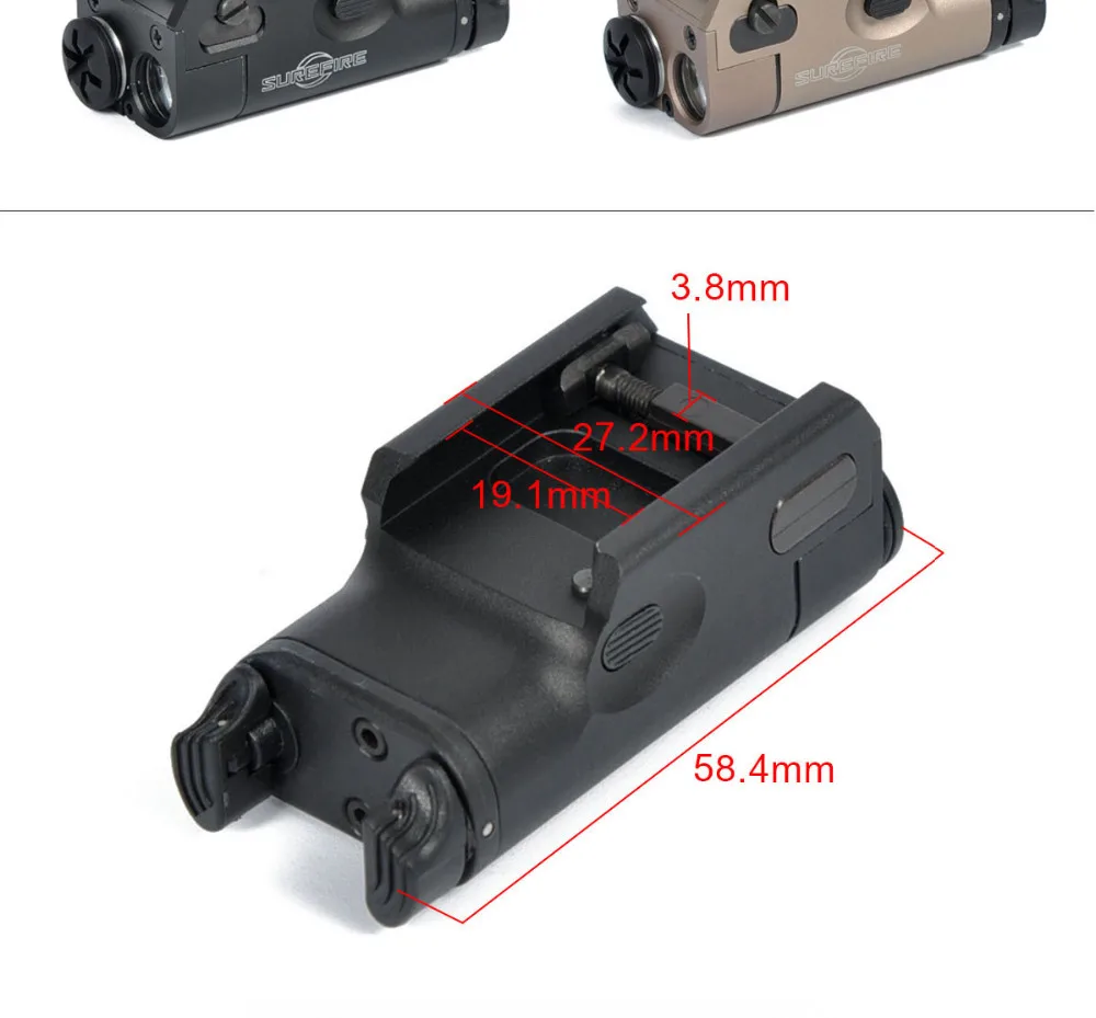 Элемент страйкбол Surefir Тактический XC1 пистолет с фонариком оружейный фонарь Glock; доставка SF; сезон осень-зима XC1 ультра компактный фонарь для