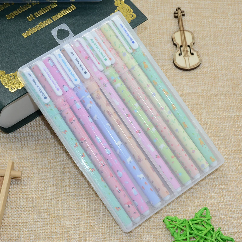 10 шт./партия шариковая ручка звездное небо kalem красочные caneta Kawai stylo ручки canetas
