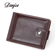 DANJUE одноцветное Цвет Для мужчин деньги клип кошелек мода Hasp карты кожаная сумка Для мужчин кошельки Бизнес карты случаях человек мешок денег