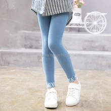 3 12Y baby girls warmer cotton leggings warmer Ankle pants for kids child English alphabet Embroidery