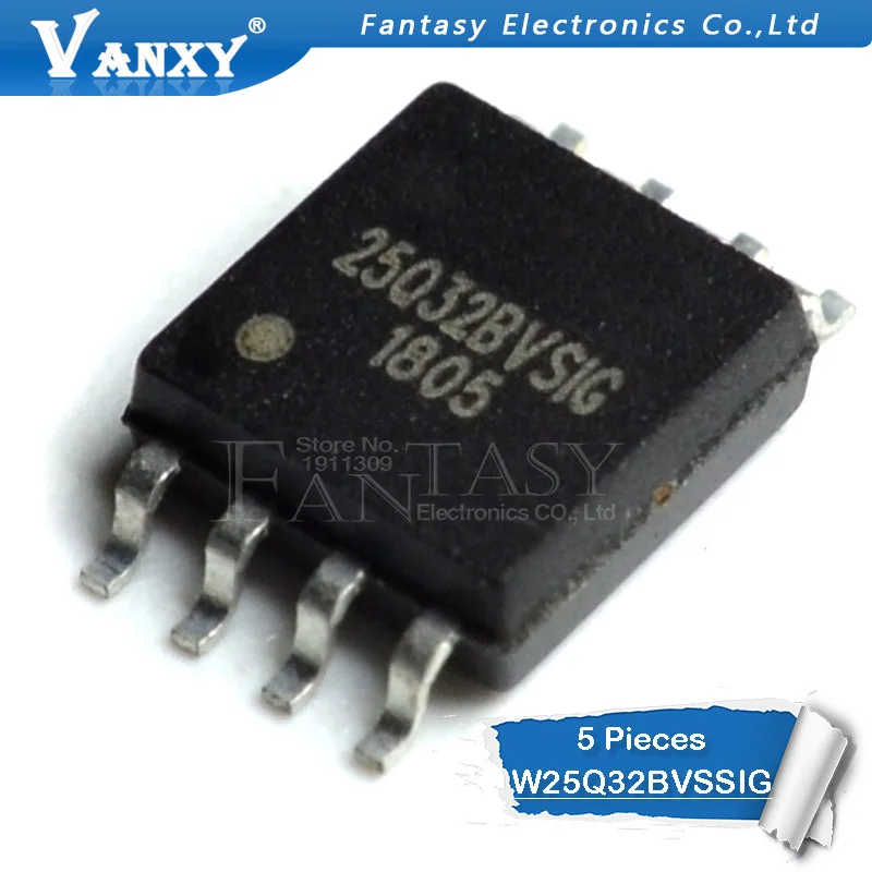 5 шт. W25Q32BVSSIG лапками углублением SOP 8 W25Q32 25Q32BVSIG SMD W25Q32BVSIG 25Q32| |