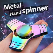 Тренд цвет вращения детские игрушки EDC три угла ручной Спиннер для аутизма и СДВГ беспокойство снятие стресса фокус игрушечные лошадки