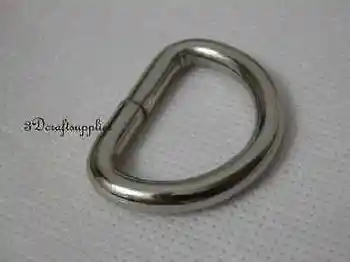 

d ring d-rings purse ring Webbing Strapping nickel 1 inch 25mm 12pcs U64
