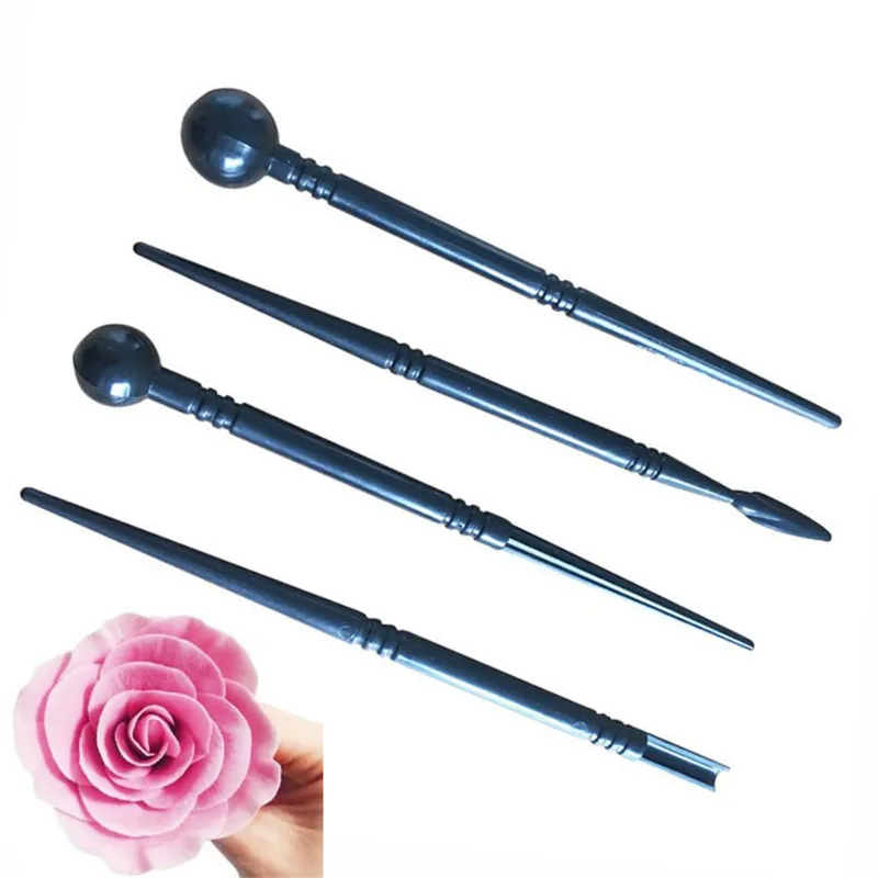 

4PCS/Set Useful Bakeware Carved Pens Gadgets Simple DIY Flower Modelling Tool Fondant Biscuits Cake Molds Cake Decorating Tools