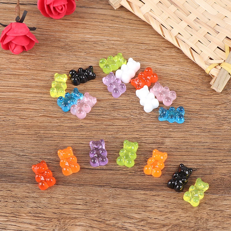 

10Pcs Simulated Bear Candy Polymer Slime Box Toy For Children Charms Lizun Modeling Clay DIY Kit Accessories Kids Plasticin Gift