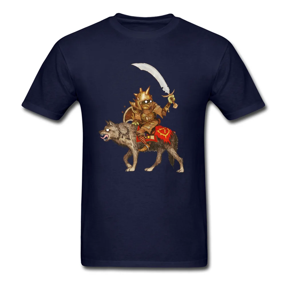 Goblin Wolf Crew Neck Top T-shirts April FOOL DAY Tees Short Sleeve Cheap Cotton Custom Tops Shirt Casual Men Wholesale Goblin Wolf navy