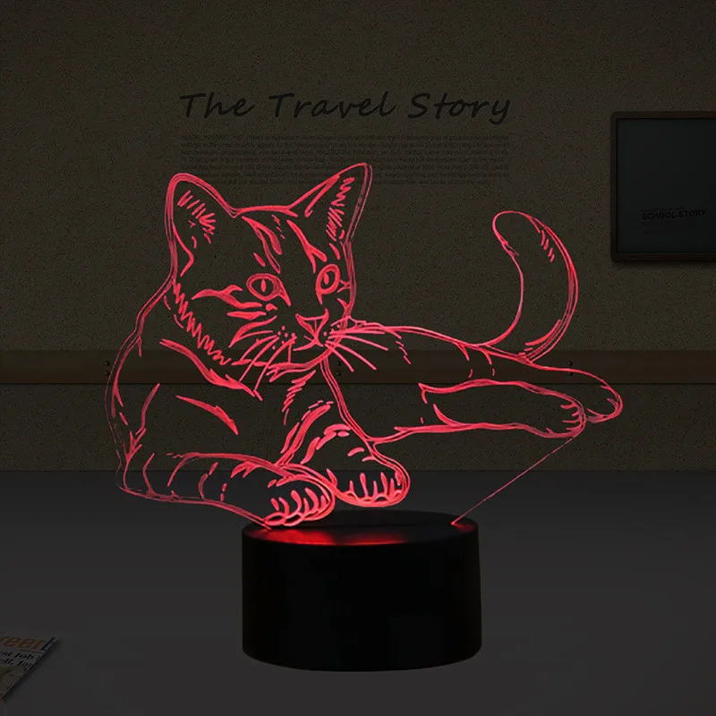 Luzes da Noite noturna de animais 3d ilusão Feature 1 : Atmosphere Lamp