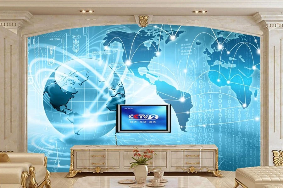 Custom 3d Mural,globe 3d Graphics Computers Modern  Room  Sofa Tv Wall Bedroom Wallpaper For Walls 3 D - Wallpapers - AliExpress