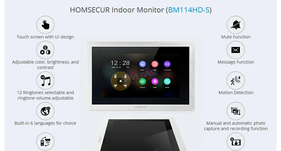 HOMSECUR 10 "AHD Hands-free видео домофон система вызова RFID карты доступа BC071HD-S + BM114HD-S