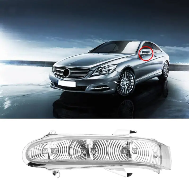 1 Pair Side Mirror Turn Signal LED Light Clear Lens for Mercedes Benz W215 CL215 W220 99-03