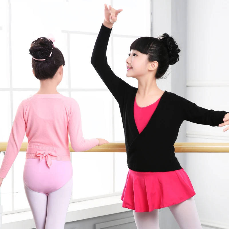 Girls Classic Ballet Dance Cardigan Wrap Top Warm Cotton Dress Cover Dancewear 