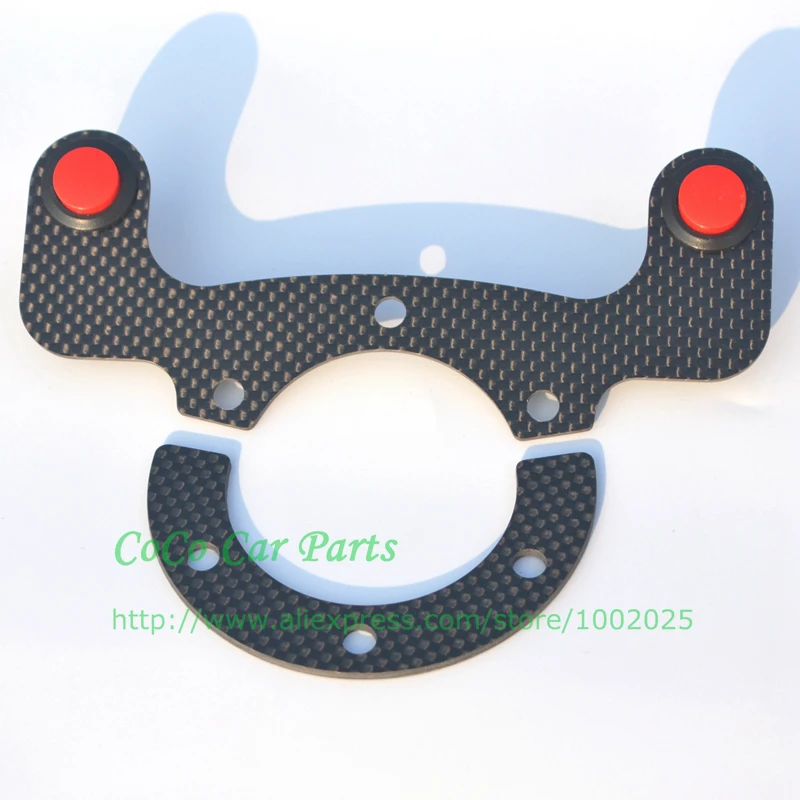 Carbon fiber button for steering wheels (2)