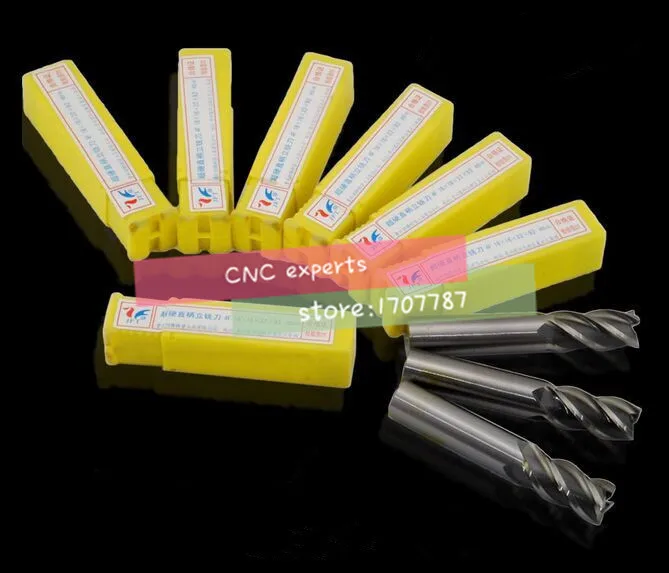 

Free shipping High Quality 5pcs 4F-2.0~10.0 End Mill,Four Flute HSS & Aluminium End Mill Cutter CNC Bit, Milling tools