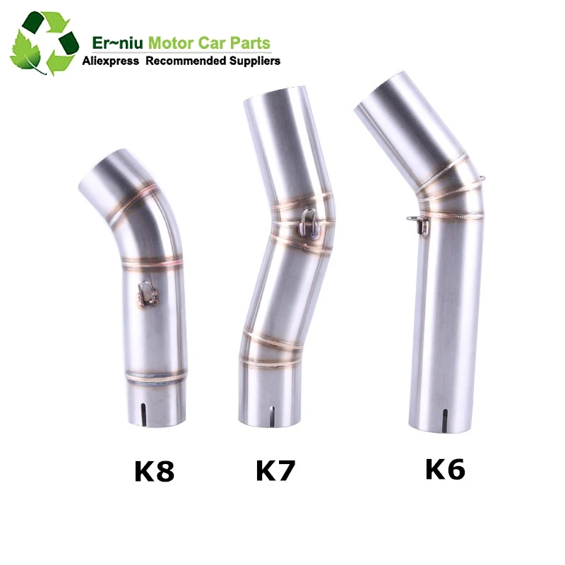 

K7 GSXR 600 750 GSXR700 GSXR750 Motorcycle Exhaust Muffler Middle Link Pipe Full System Slip On For Suzuki GSX R600 R700 R750 K7