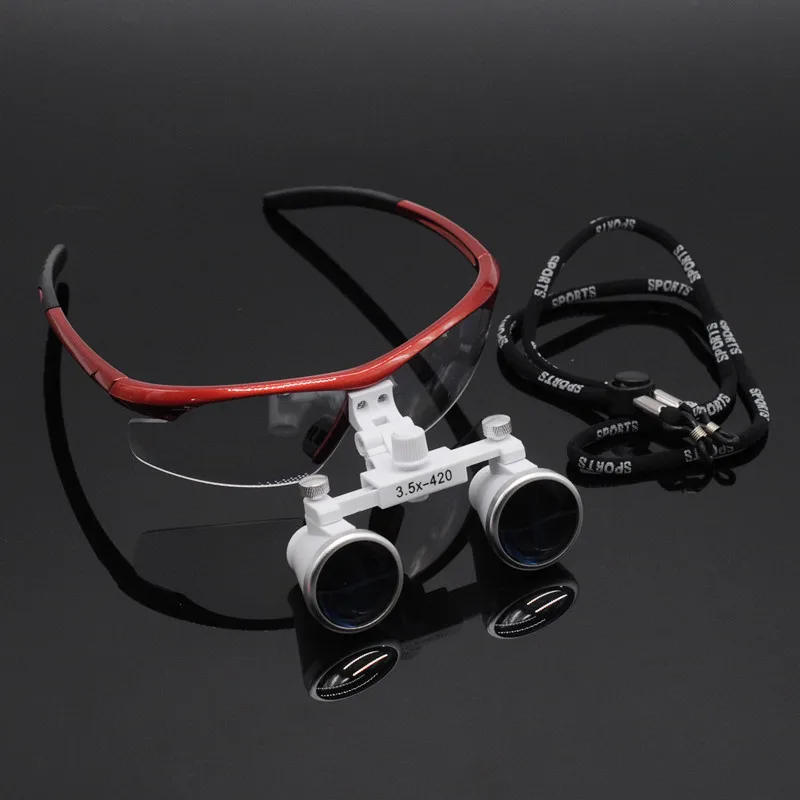  Dental Product 3.5X Magnification Binocular Dental Surgery Magnifier with Headlight LED Light - 32953560565