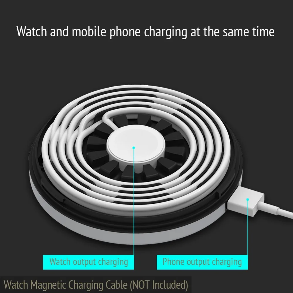 Wireless Charger Dock station poverbank for iPhone for Apple Watch,External Battery Support 2A Quick Charge,Portable Power Bank 5 Wireless Charger Dock station poverbank for iPhone for Apple Watch,External Battery Support 2A Quick Charge,Portable Power Bank 5