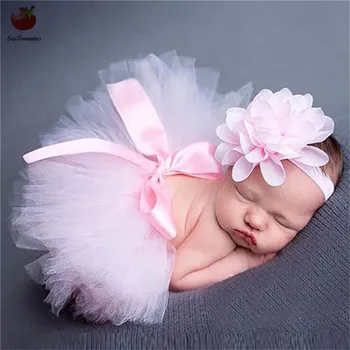 

Baby Tutu Skirt kids Newborn Photography Props Infant Girl Pettiskirt Princess Headband Baby Photography Props