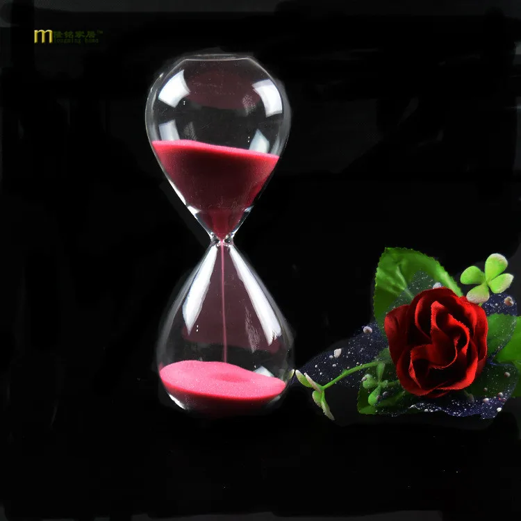 

1PC Fashion Style Glass 5 minutes Sandglass Time Counter Count Down Timer Hourglass Clock Home Decor 11 Colors JY 1189-2