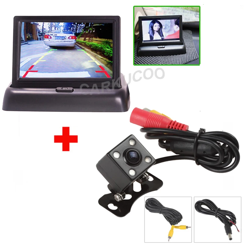 Auto Parking Assist System 2 in 1 Car Rear View Camera With Monitor