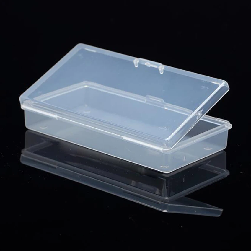 1pc Small plastic box rectangular transparent 12.2*6.2*2.3cm PP